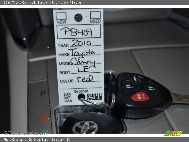 Barcelona Red Metallic / Bisque 2010 Toyota Camry LE