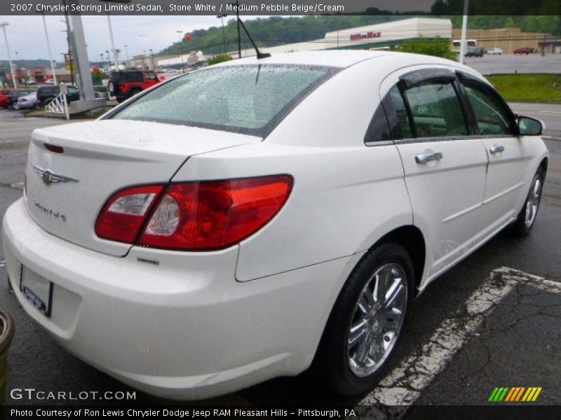 Stone White / Medium Pebble Beige/Cream 2007 Chrysler Sebring Limited Sedan