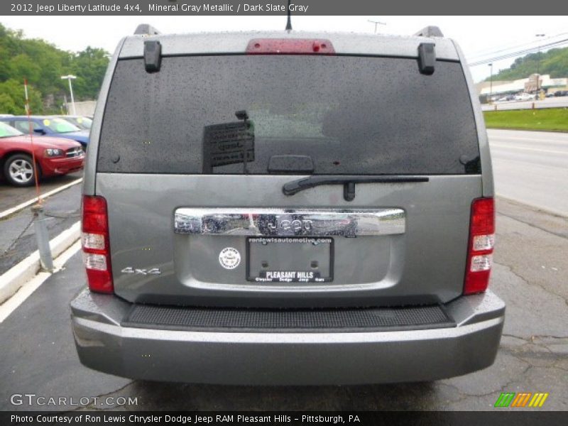 Mineral Gray Metallic / Dark Slate Gray 2012 Jeep Liberty Latitude 4x4