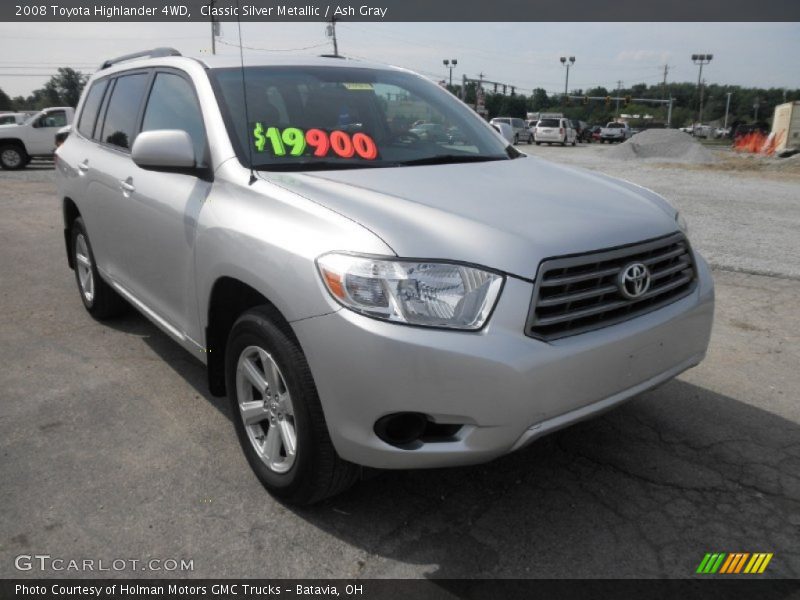 Classic Silver Metallic / Ash Gray 2008 Toyota Highlander 4WD