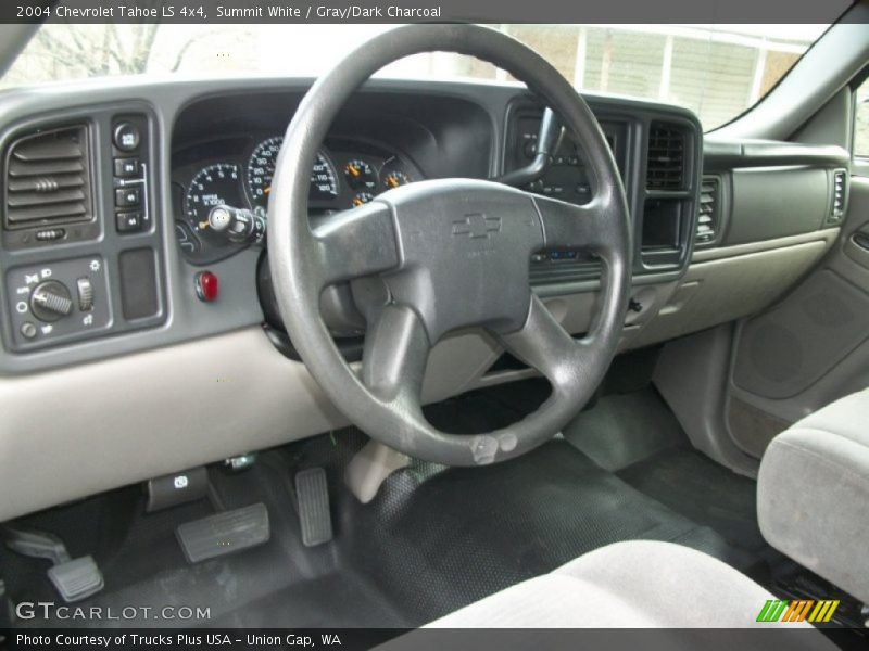 Summit White / Gray/Dark Charcoal 2004 Chevrolet Tahoe LS 4x4