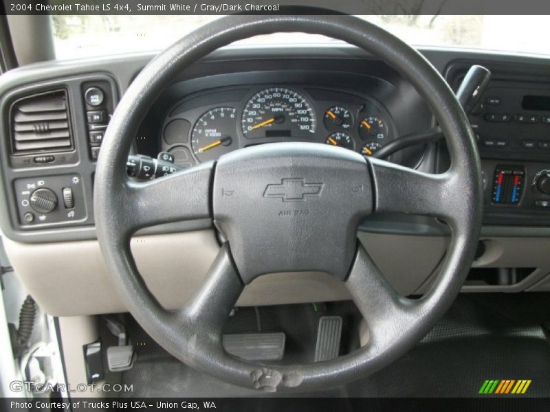Summit White / Gray/Dark Charcoal 2004 Chevrolet Tahoe LS 4x4