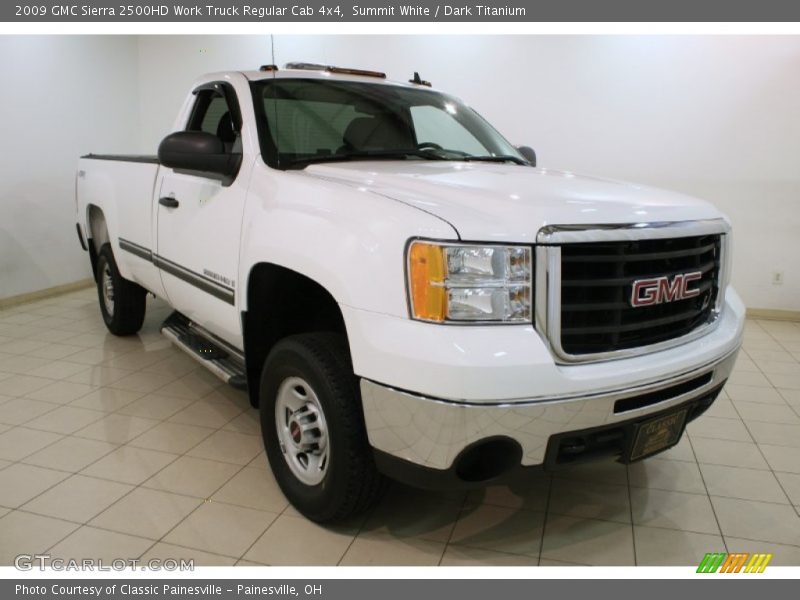 Summit White / Dark Titanium 2009 GMC Sierra 2500HD Work Truck Regular Cab 4x4