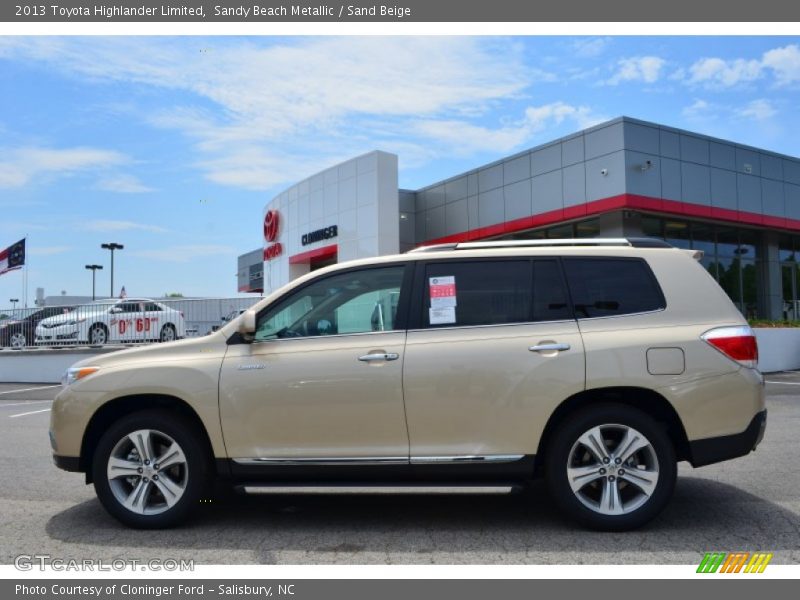 Sandy Beach Metallic / Sand Beige 2013 Toyota Highlander Limited