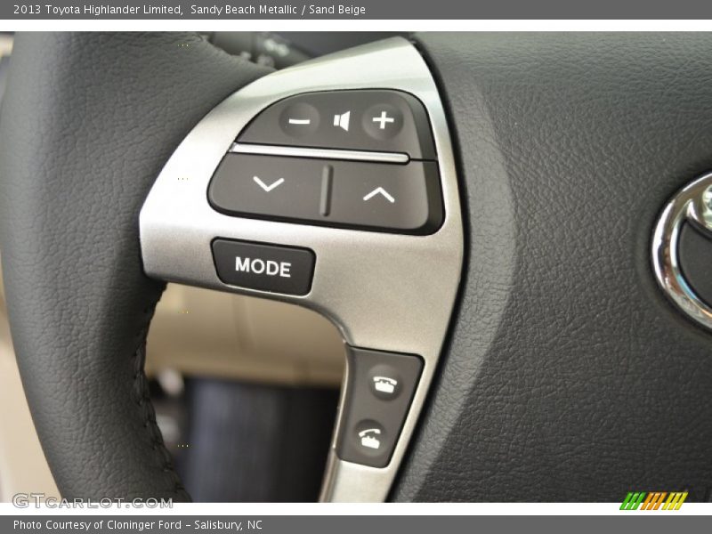 Controls of 2013 Highlander Limited