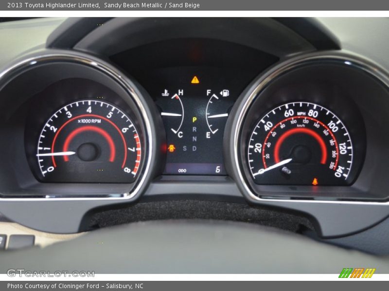  2013 Highlander Limited Limited Gauges