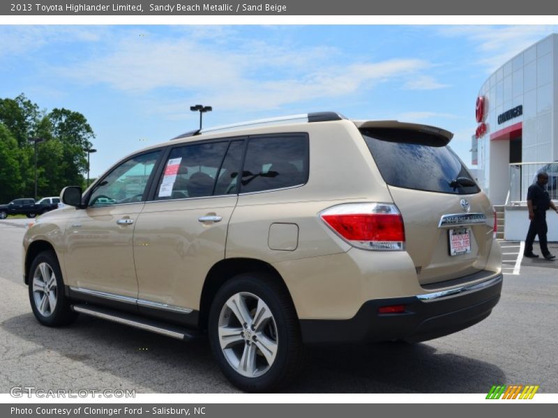 Sandy Beach Metallic / Sand Beige 2013 Toyota Highlander Limited
