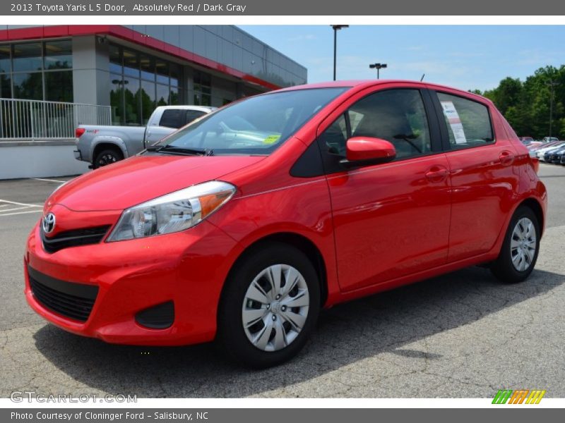 Absolutely Red / Dark Gray 2013 Toyota Yaris L 5 Door