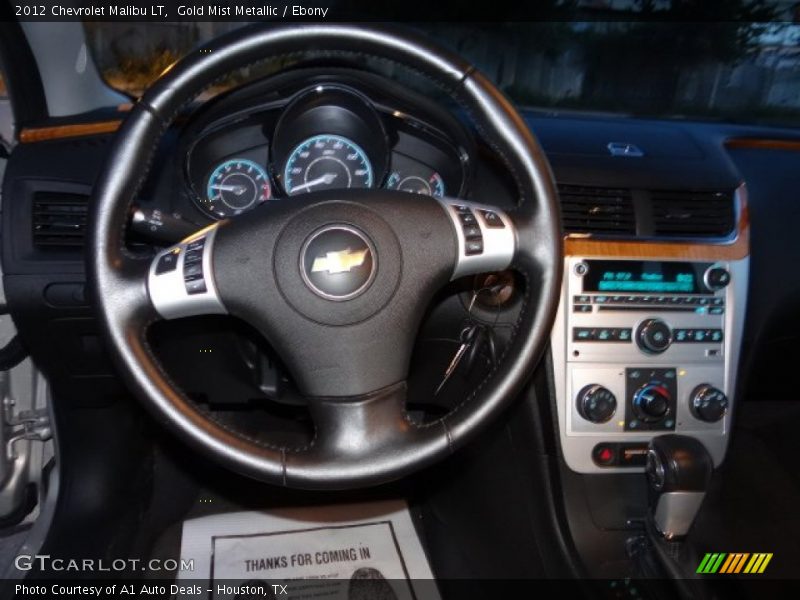 Gold Mist Metallic / Ebony 2012 Chevrolet Malibu LT