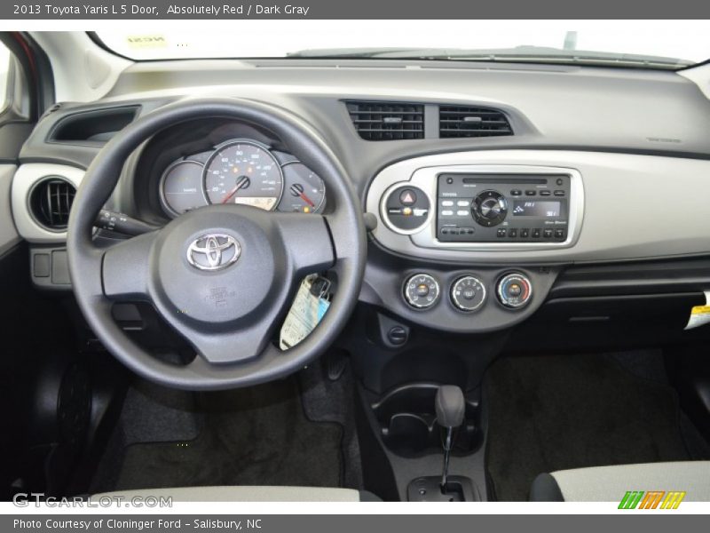 Dashboard of 2013 Yaris L 5 Door