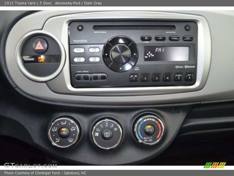 Controls of 2013 Yaris L 5 Door