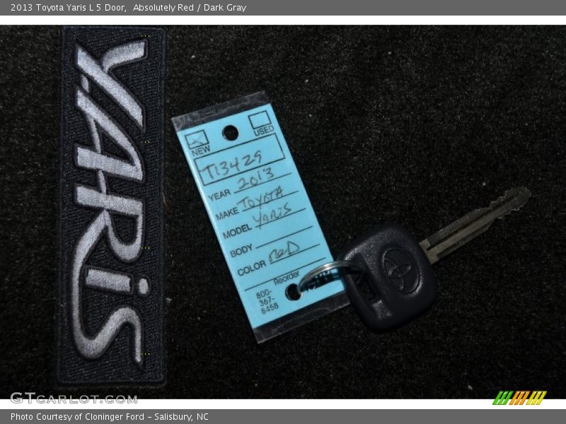 Absolutely Red / Dark Gray 2013 Toyota Yaris L 5 Door