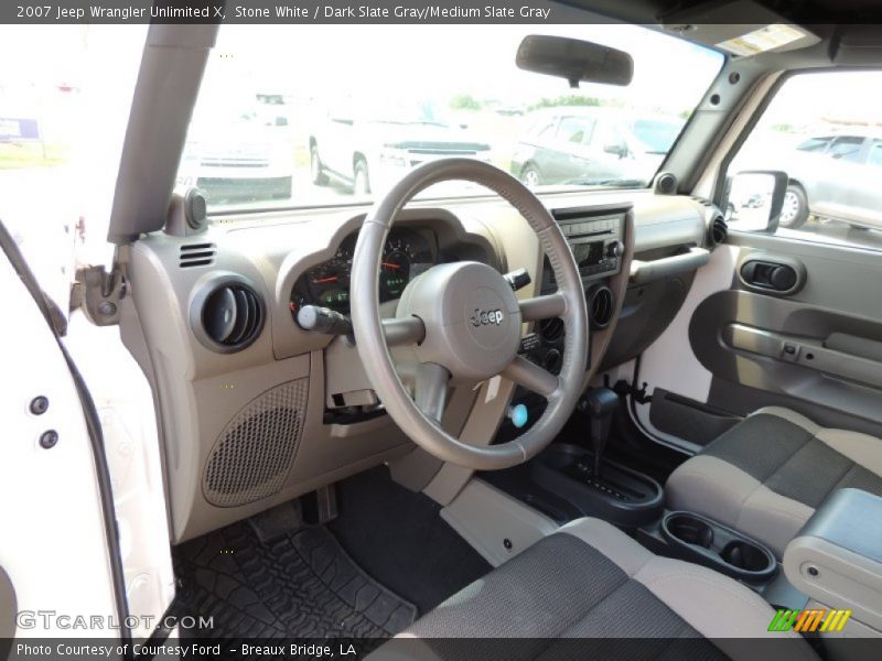 Stone White / Dark Slate Gray/Medium Slate Gray 2007 Jeep Wrangler Unlimited X