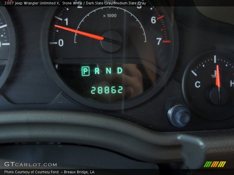 Stone White / Dark Slate Gray/Medium Slate Gray 2007 Jeep Wrangler Unlimited X