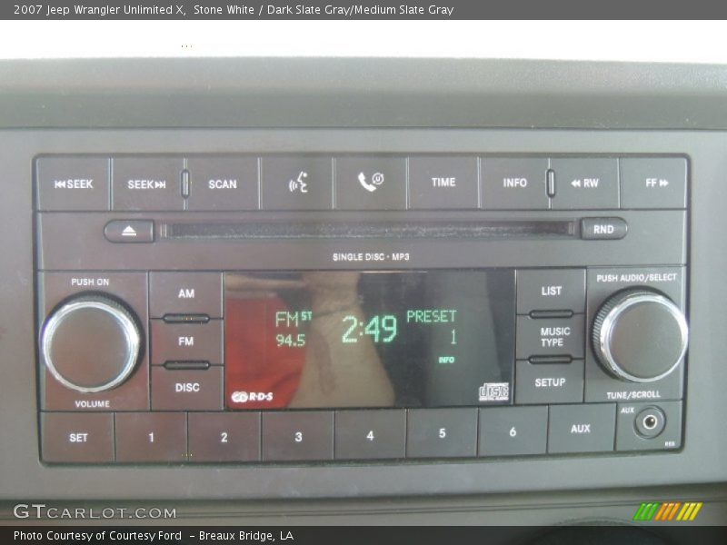 Stone White / Dark Slate Gray/Medium Slate Gray 2007 Jeep Wrangler Unlimited X