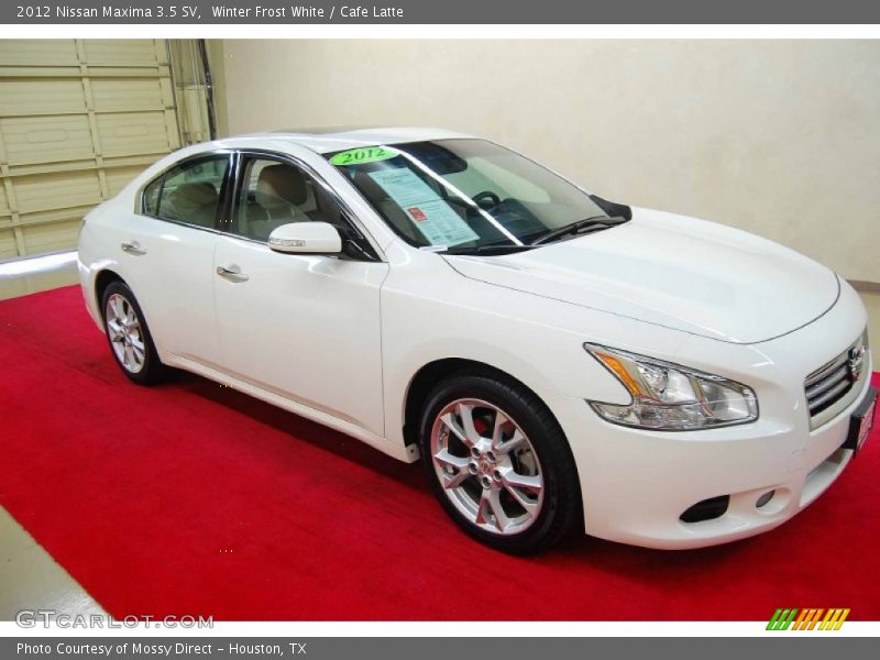 Winter Frost White / Cafe Latte 2012 Nissan Maxima 3.5 SV