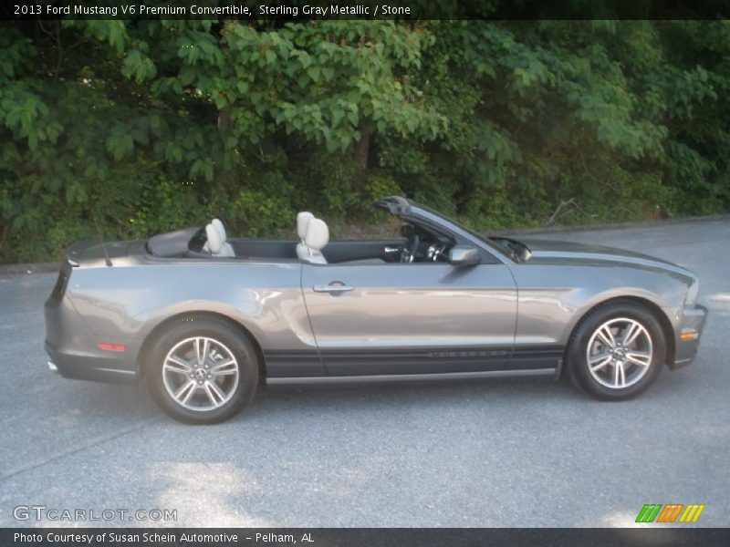 Sterling Gray Metallic / Stone 2013 Ford Mustang V6 Premium Convertible