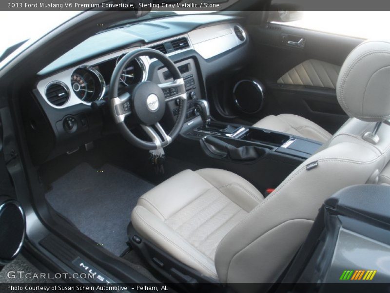 Sterling Gray Metallic / Stone 2013 Ford Mustang V6 Premium Convertible