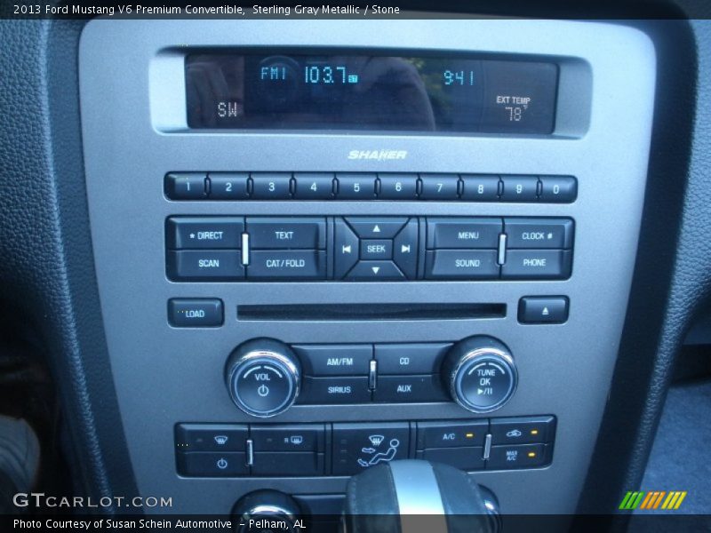 Sterling Gray Metallic / Stone 2013 Ford Mustang V6 Premium Convertible