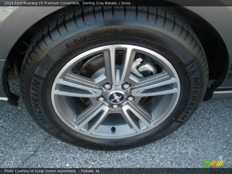 Sterling Gray Metallic / Stone 2013 Ford Mustang V6 Premium Convertible