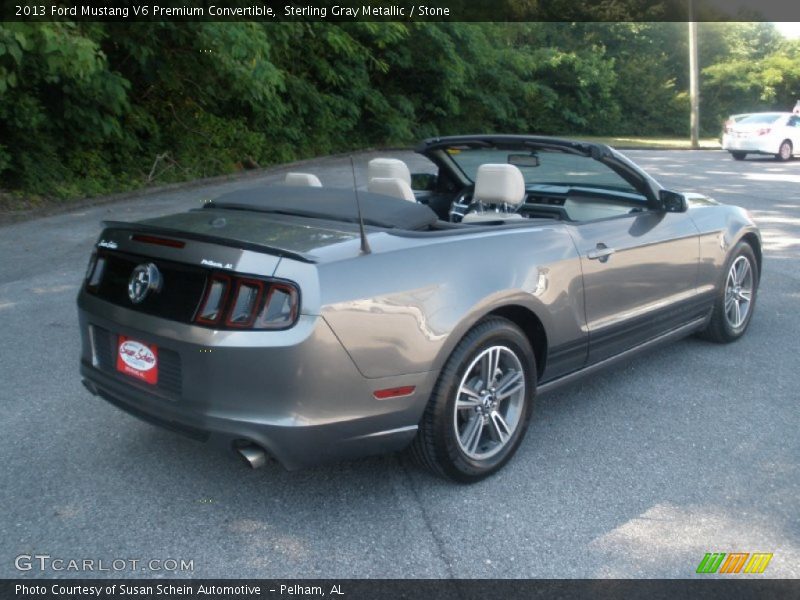 Sterling Gray Metallic / Stone 2013 Ford Mustang V6 Premium Convertible