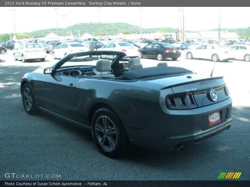 Sterling Gray Metallic / Stone 2013 Ford Mustang V6 Premium Convertible