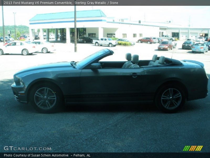 Sterling Gray Metallic / Stone 2013 Ford Mustang V6 Premium Convertible