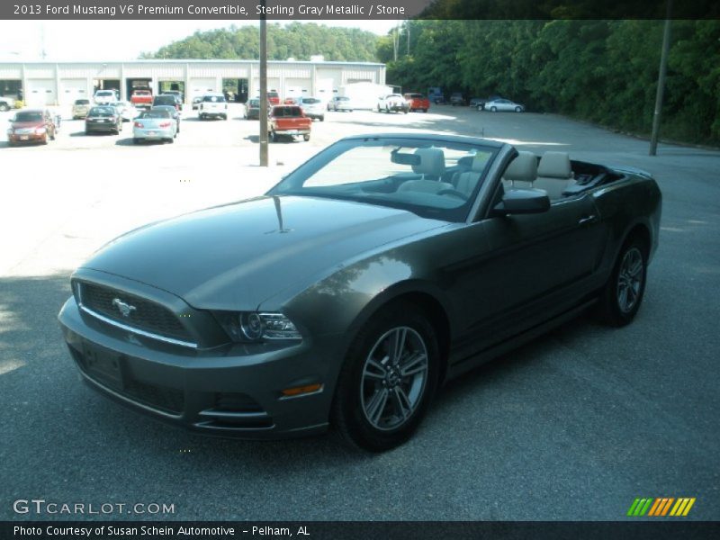 Sterling Gray Metallic / Stone 2013 Ford Mustang V6 Premium Convertible