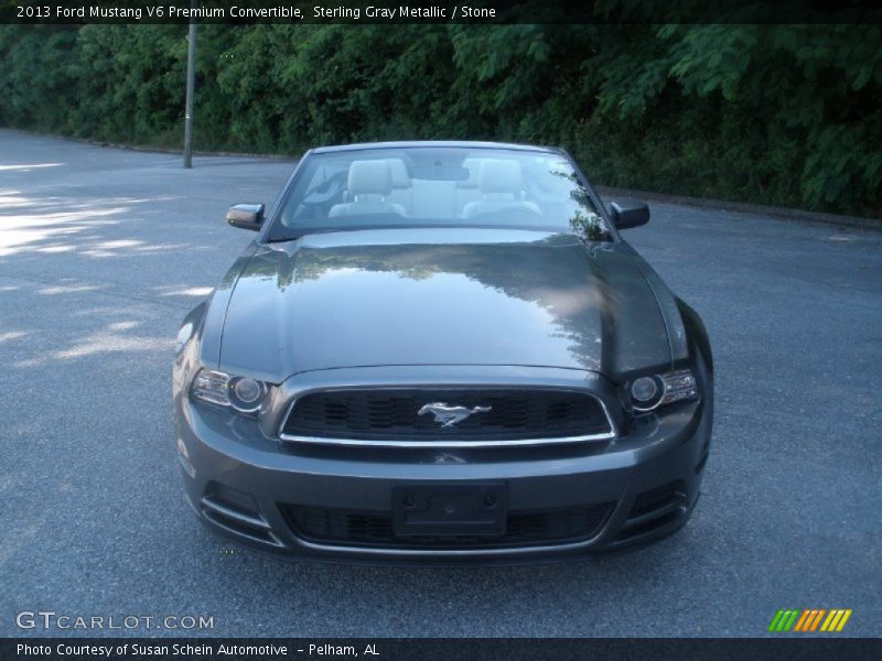Sterling Gray Metallic / Stone 2013 Ford Mustang V6 Premium Convertible