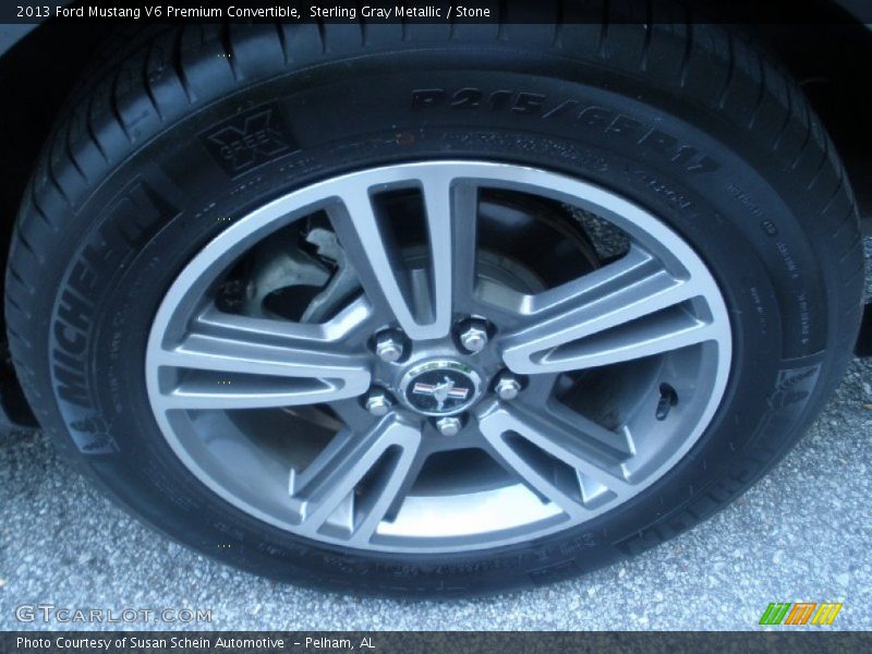 Sterling Gray Metallic / Stone 2013 Ford Mustang V6 Premium Convertible