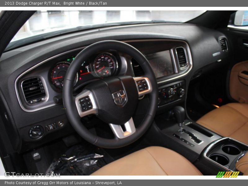 Bright White / Black/Tan 2013 Dodge Charger R/T Max