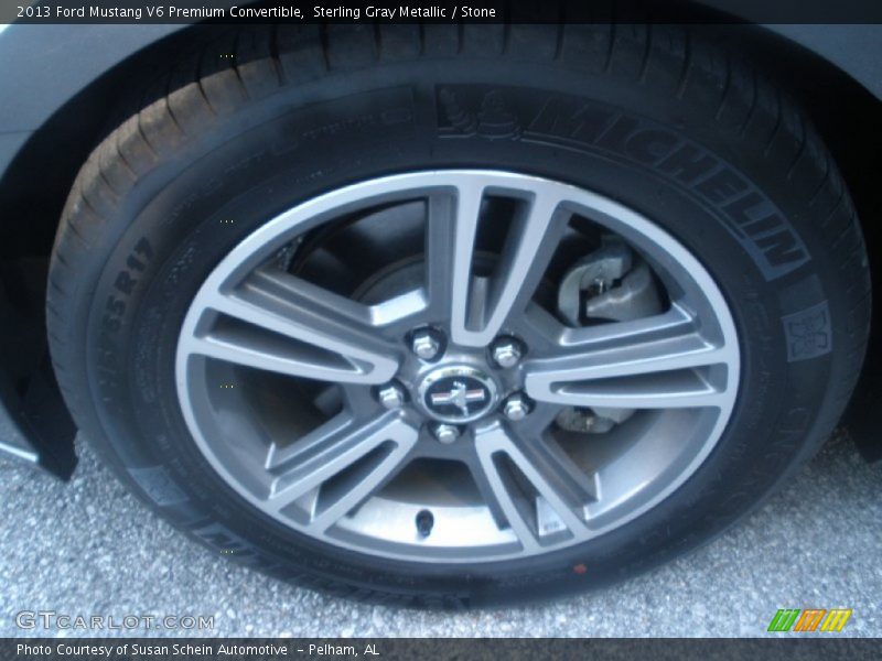 Sterling Gray Metallic / Stone 2013 Ford Mustang V6 Premium Convertible