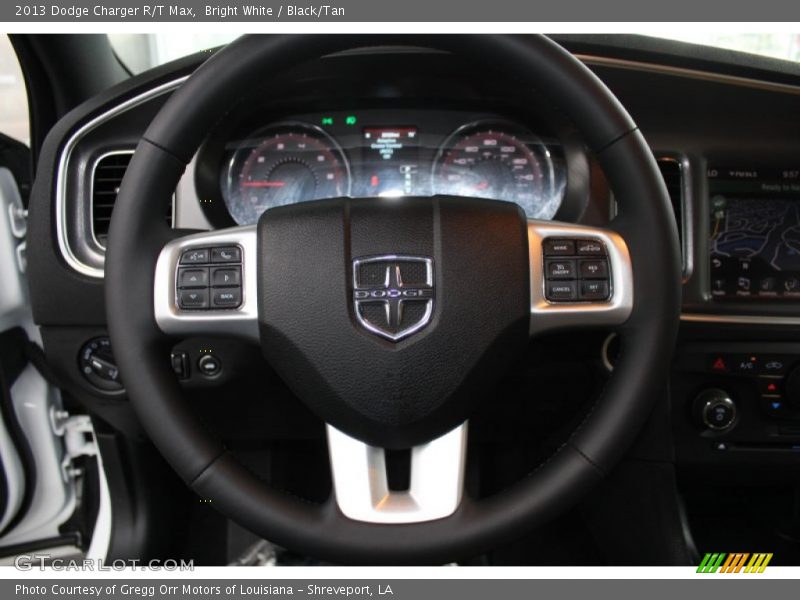 Bright White / Black/Tan 2013 Dodge Charger R/T Max