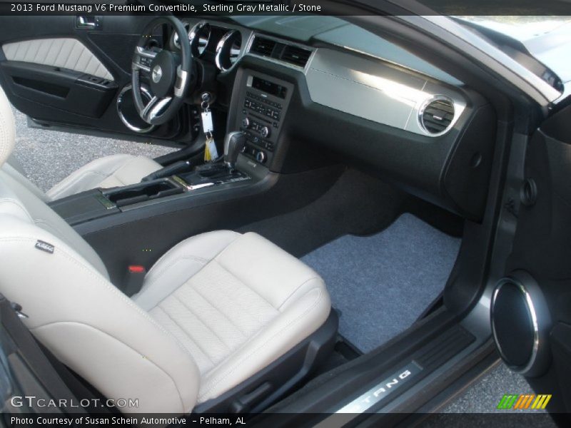 Sterling Gray Metallic / Stone 2013 Ford Mustang V6 Premium Convertible