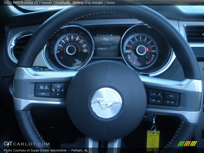 Sterling Gray Metallic / Stone 2013 Ford Mustang V6 Premium Convertible