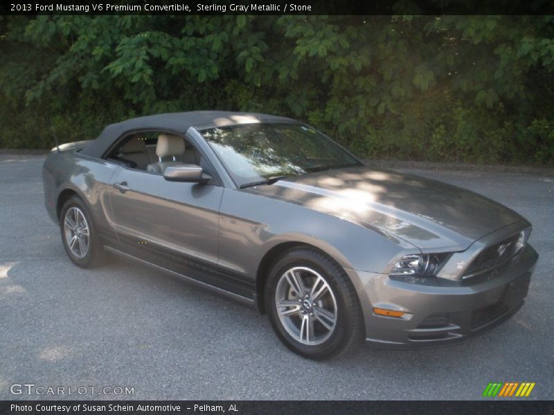 Sterling Gray Metallic / Stone 2013 Ford Mustang V6 Premium Convertible