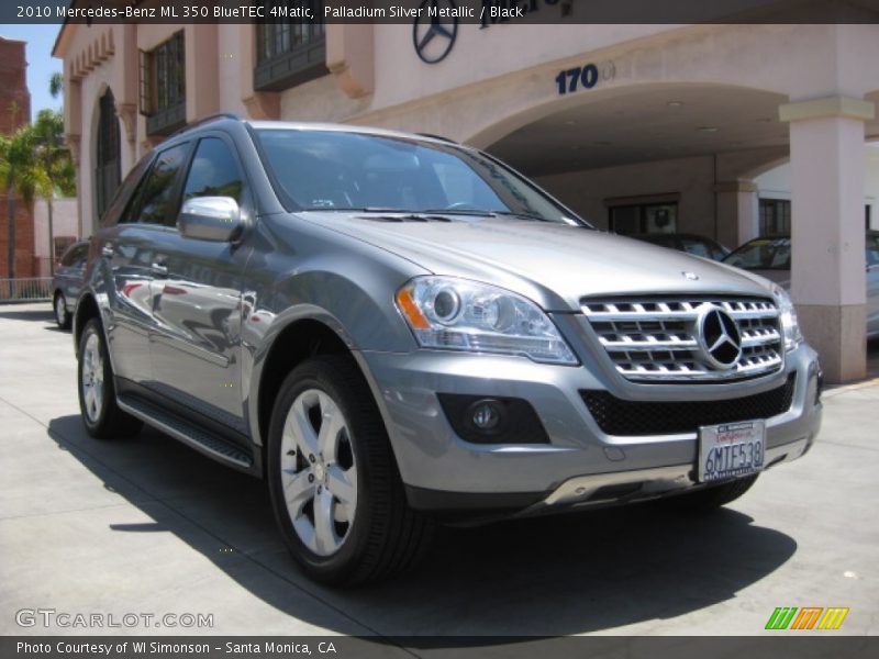 Palladium Silver Metallic / Black 2010 Mercedes-Benz ML 350 BlueTEC 4Matic