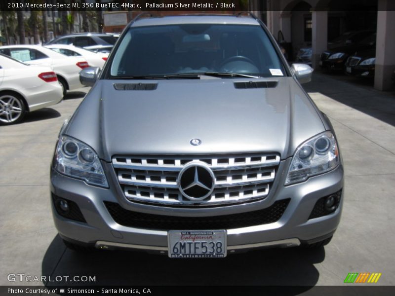 Palladium Silver Metallic / Black 2010 Mercedes-Benz ML 350 BlueTEC 4Matic