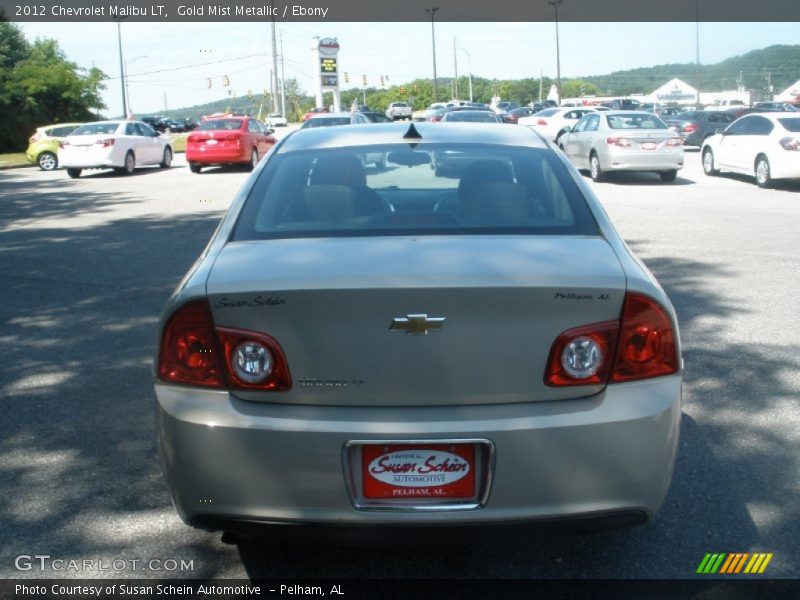 Gold Mist Metallic / Ebony 2012 Chevrolet Malibu LT