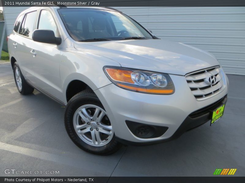Moonstone Silver / Gray 2011 Hyundai Santa Fe GLS