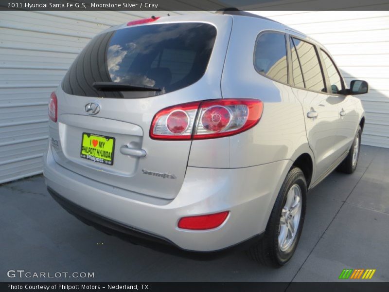Moonstone Silver / Gray 2011 Hyundai Santa Fe GLS