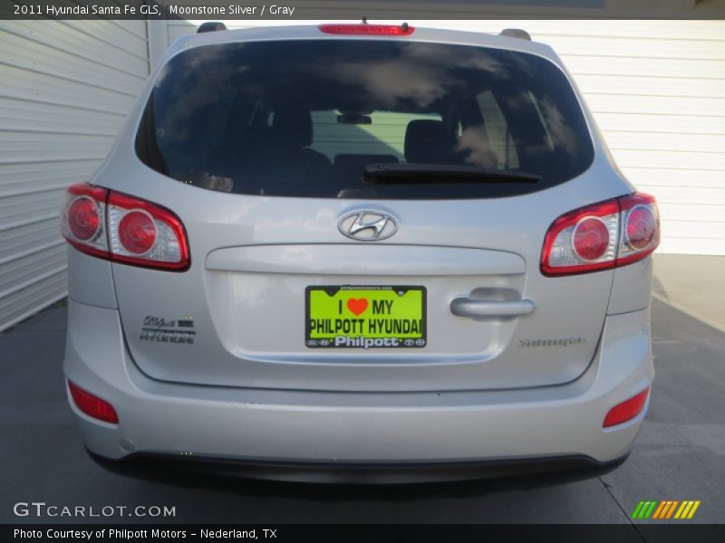 Moonstone Silver / Gray 2011 Hyundai Santa Fe GLS