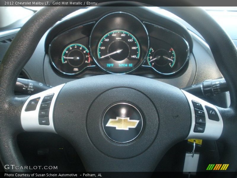 Gold Mist Metallic / Ebony 2012 Chevrolet Malibu LT