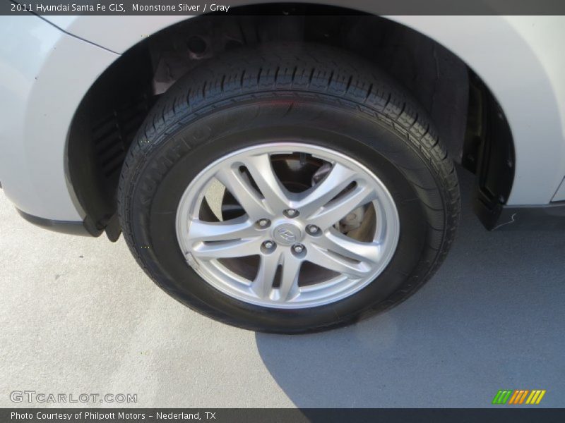 Moonstone Silver / Gray 2011 Hyundai Santa Fe GLS