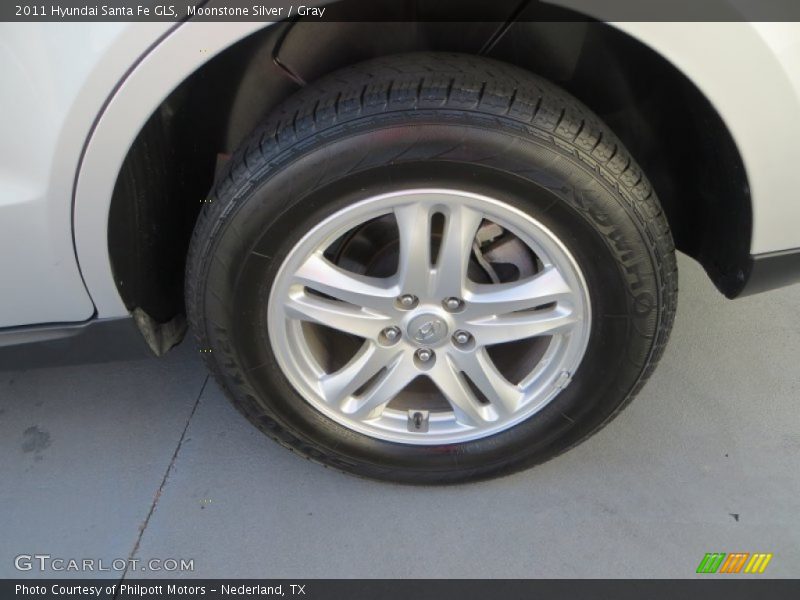 Moonstone Silver / Gray 2011 Hyundai Santa Fe GLS