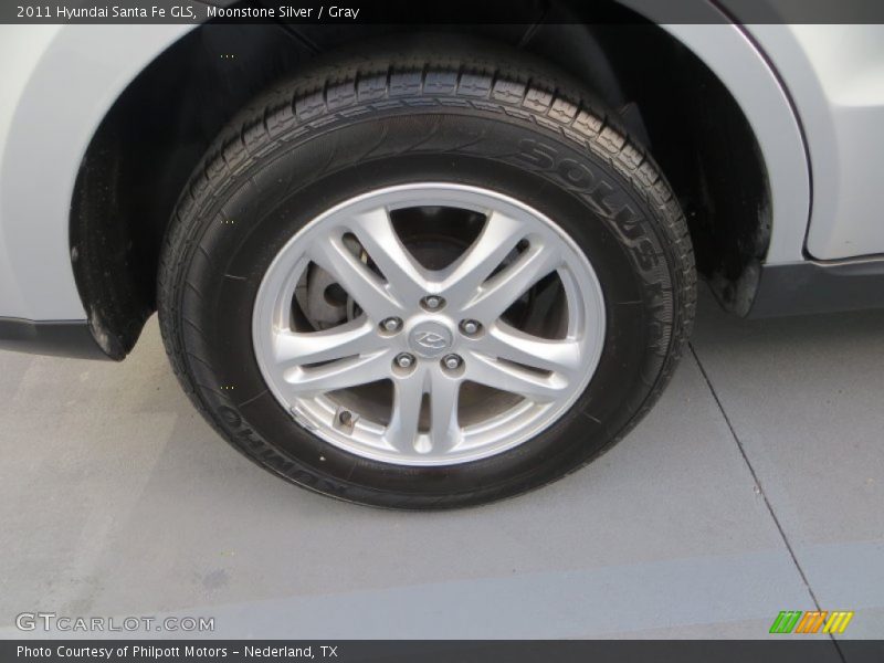 Moonstone Silver / Gray 2011 Hyundai Santa Fe GLS