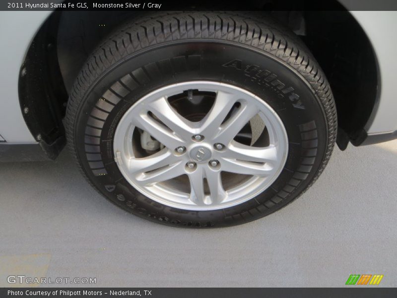 Moonstone Silver / Gray 2011 Hyundai Santa Fe GLS