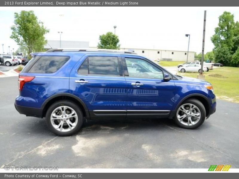 Deep Impact Blue Metallic / Medium Light Stone 2013 Ford Explorer Limited