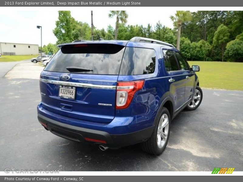 Deep Impact Blue Metallic / Medium Light Stone 2013 Ford Explorer Limited