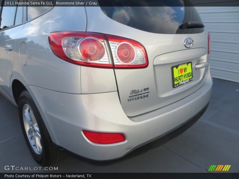 Moonstone Silver / Gray 2011 Hyundai Santa Fe GLS